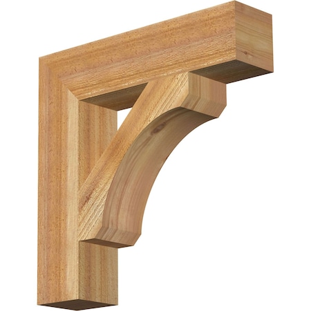 Ekena Millwork Legacy Block Rough Sawn Bracket, Western Red Cedar, 4"W x 18"D x 18"H BKT04X18X18LEC05RWR
